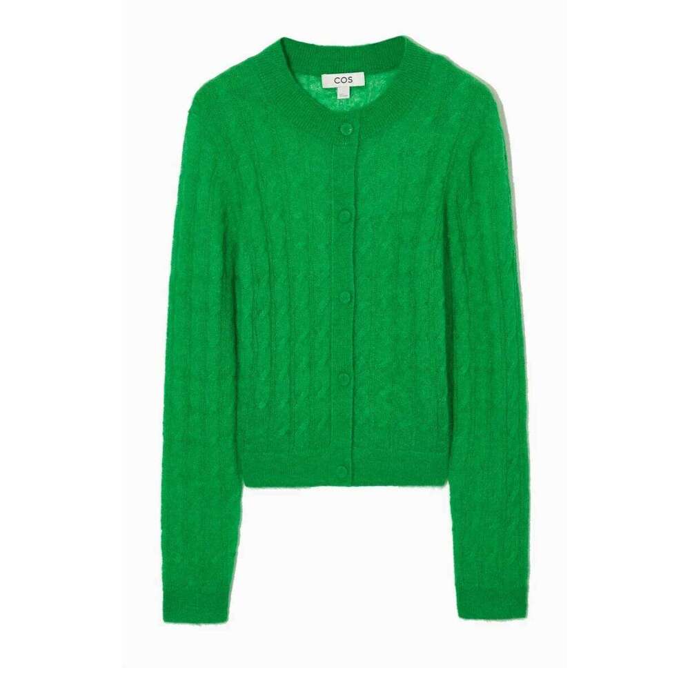 Ethereal 2023 Autumn New Style Of Women's Standard Casual Mohair Blend Twist Knit Cardigan