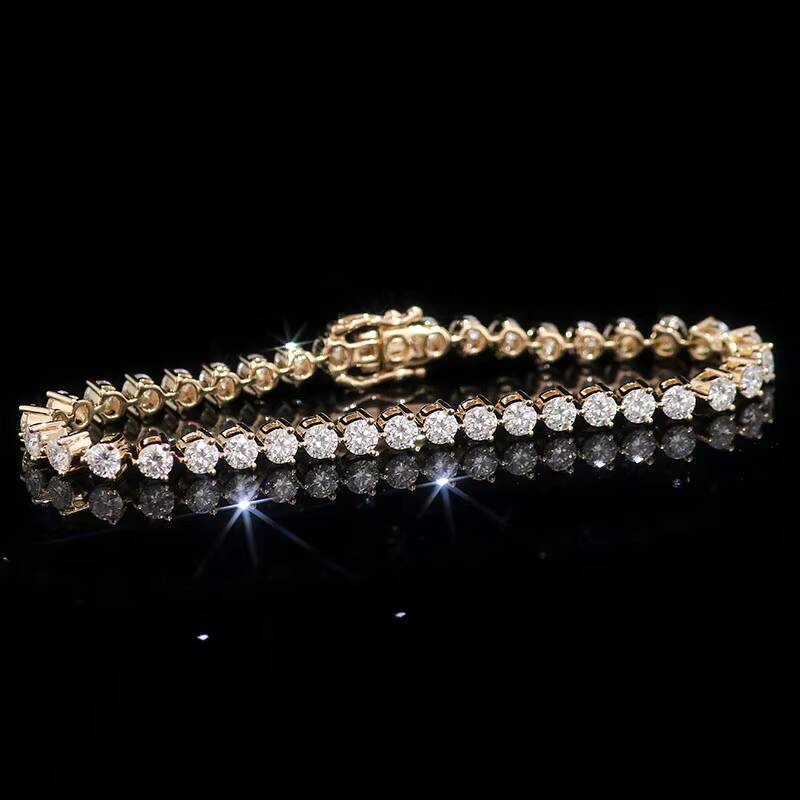 3mm to 5mm Silicone Stone Chain Tennis Sterling Sier Women's Boutique Jewelry Bracelet and Bangle