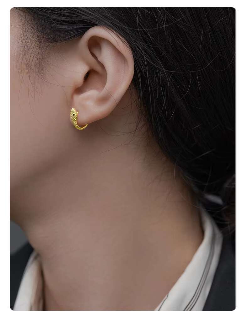 Bestseller Vintage Creative Luxurious Snake Shape Earrings S925 Sterling Silver Unique Diamond Set Snake Earrings