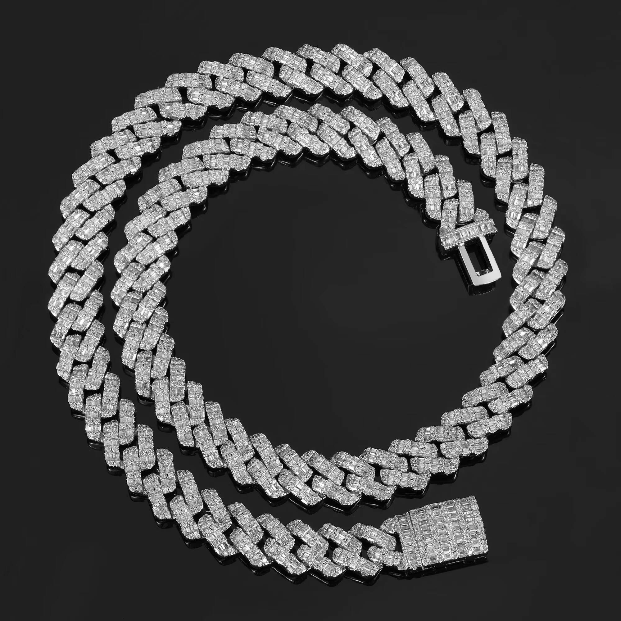 High quality hip-hop accessories, ordinary Miami Cuban chain necklace, ice out zircon men's and women's necklace