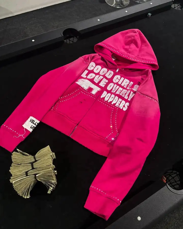 Retro Hoodie Y2K Clothes Mens Harajuku Gothic Hip Hop Letter Graphics Distressed Retro Oversized Hoodie Sweatshirt Zip Up Jacket 250529