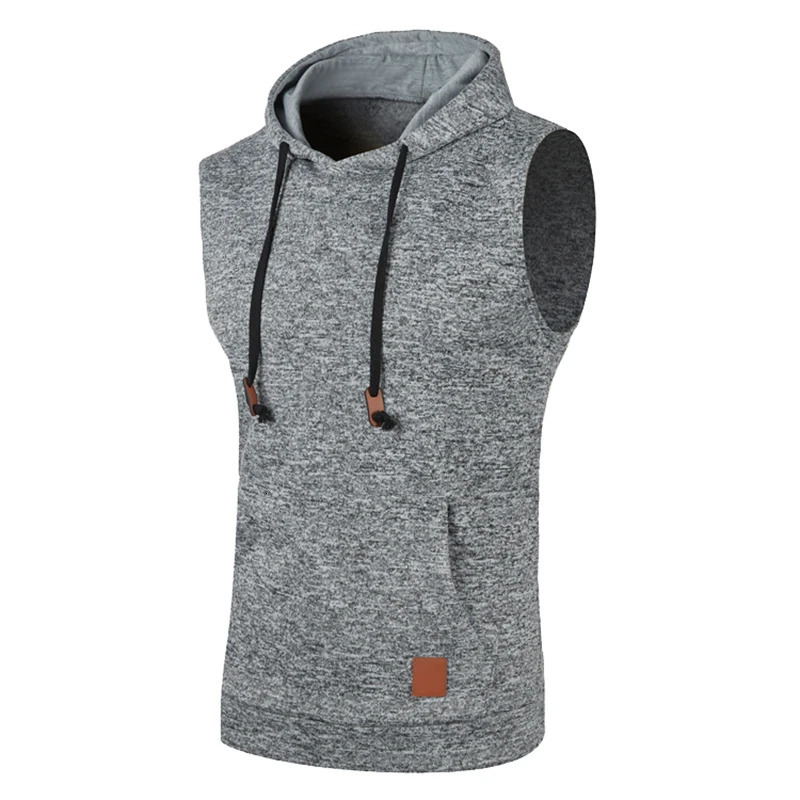 Mens Sleeveless Hoodies Fashion Casual Hooded Sweatshirt Men Bodybuilding Tank Top Sporting Shirt Waistcoat Vest Gym 250527