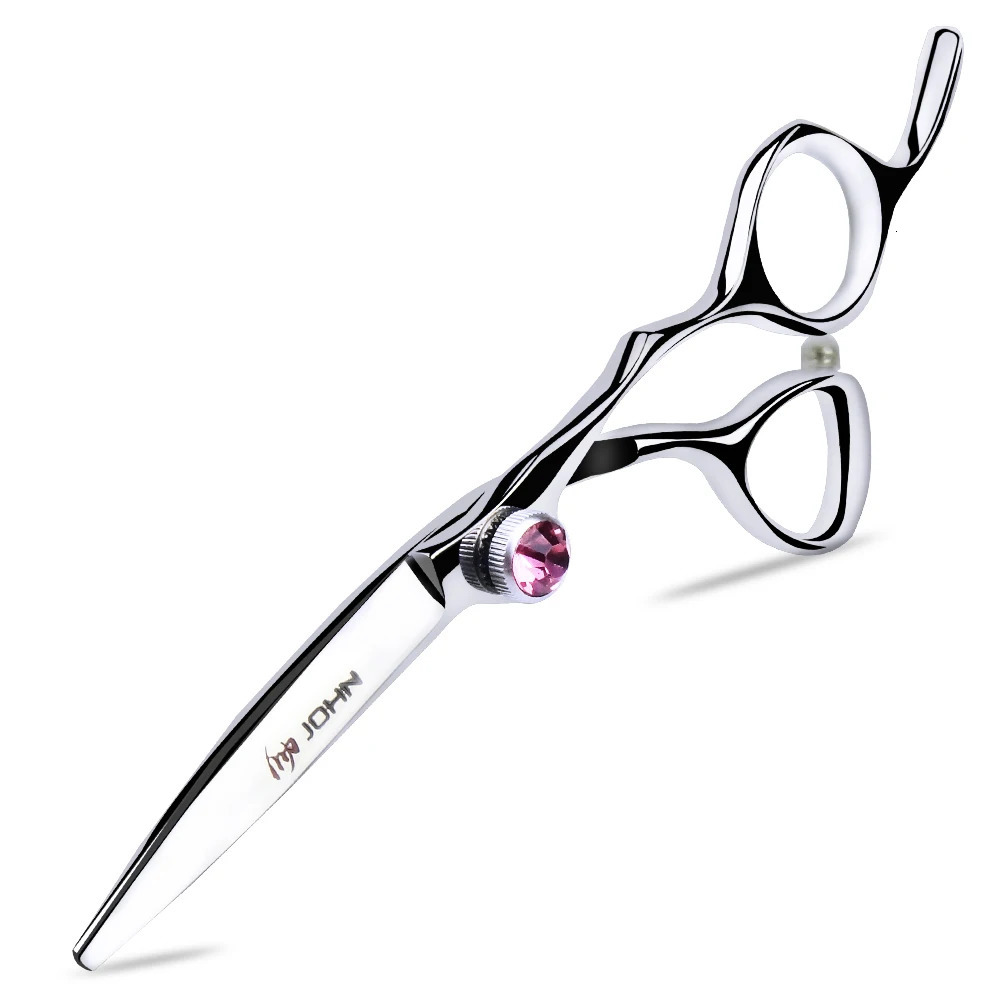JOHN VG10 Hairdressing Scissors for Hair Professional 5.56.0 Inch Pink Crystal Rock Screw Cutting Thinning Shears Barber Razor 250530