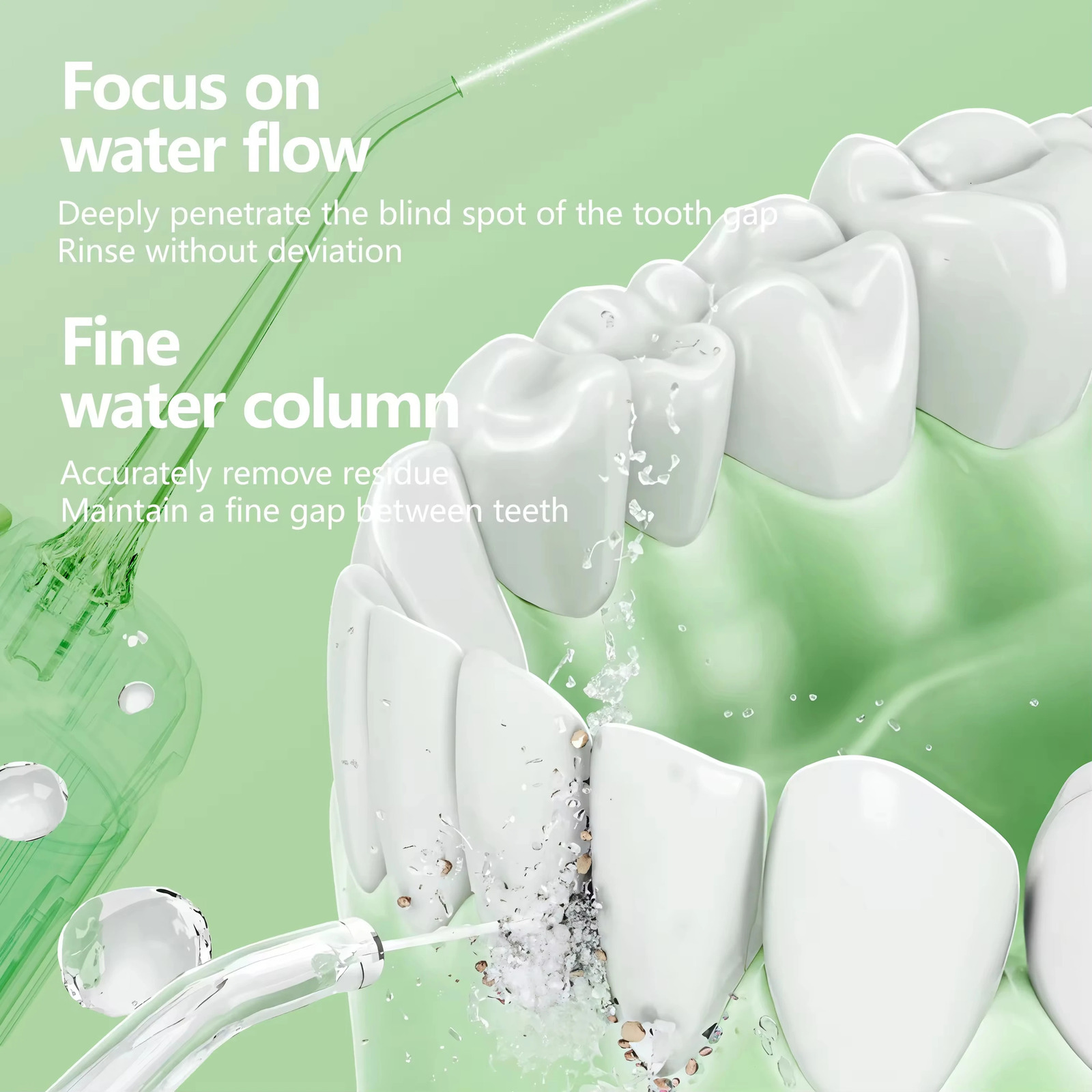 Cordless Oral Irrigator 2 Nozzles 200ML Detachable Tank 3 Modes USB Charging Teeth Cleaner IPX7 Portable Water Dental Flosser 250530