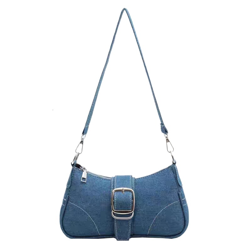 designer High-End Denim Canvas Small Bag for Women 2025 New European and American Style Trendy Shoulder Bag Chain Crossbody Bag Small Square Bag