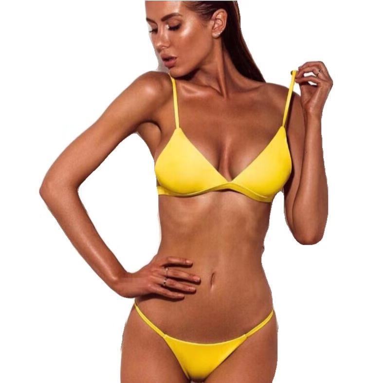 Outdoor Summer Beach Sexy Womenfree Shipping 2025 New Designer Shoes 2025 Fashion Sexy New Women's Split Solid Swimsuit Multi Color Bikini