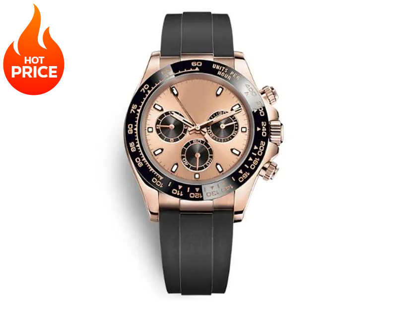 5A Quality Hots selling rubber bracelet men's mechanical watch automatic movement sapphire glass comes with luminous dial to introduce the trend of mens watches