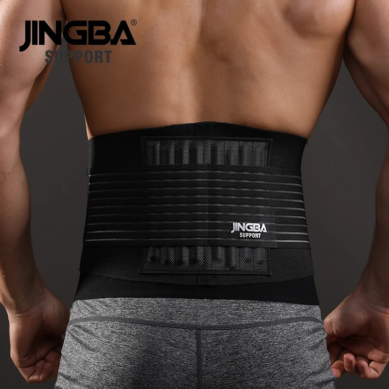 JINGBA SUPPORT Men Waist Trainer Support Sauna Suit Modeling Body Shaper Belt Weight Loss Cincher Slim Faja Gym Workout Corset 250523
