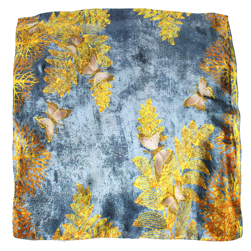 Style Imitation Silk for Women Spring Summer Sun Protection Versatile Printed Scarf Brocade Travel Sunshade Large Shawl