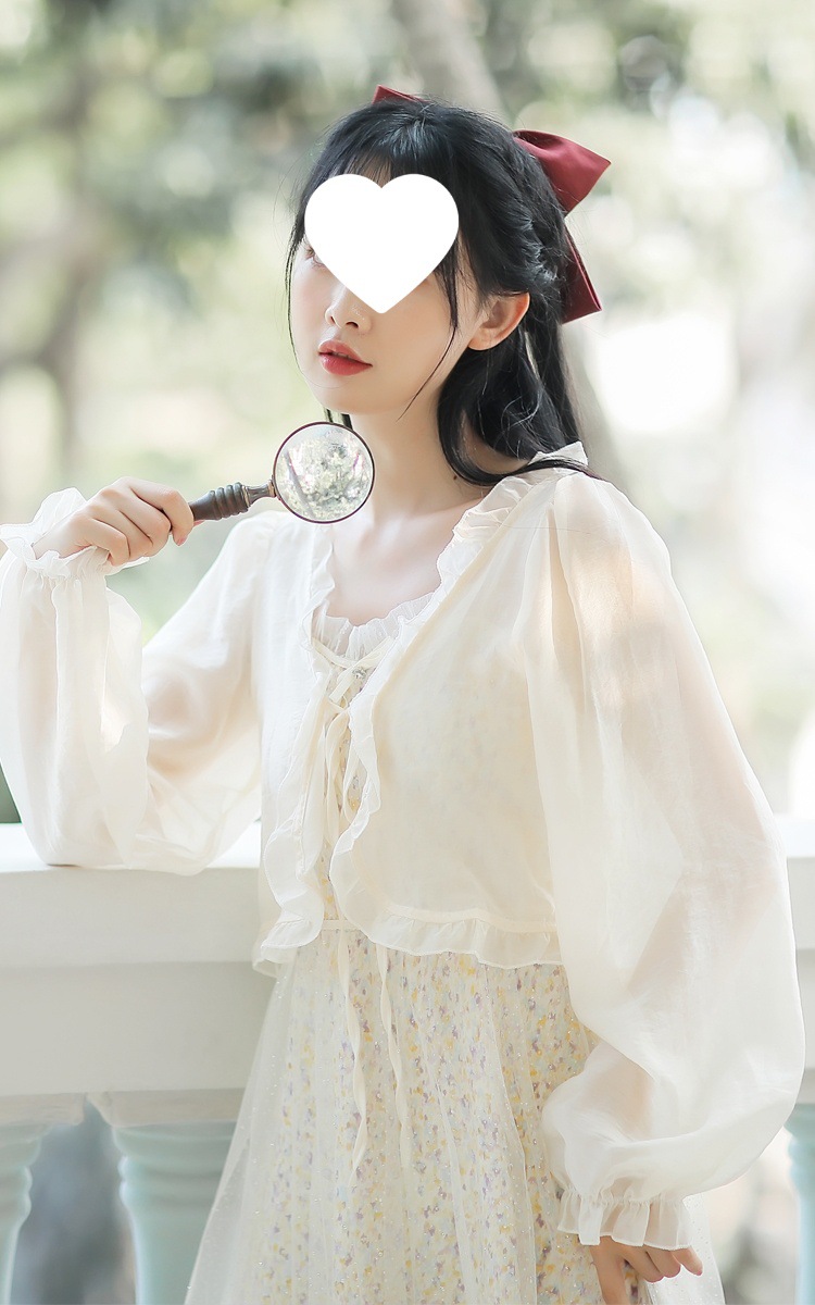 K903 Small jacket with suspender skirt, chiffon sunscreen cardigan, thin women's small shawl outer cover, summer foreign trade agency