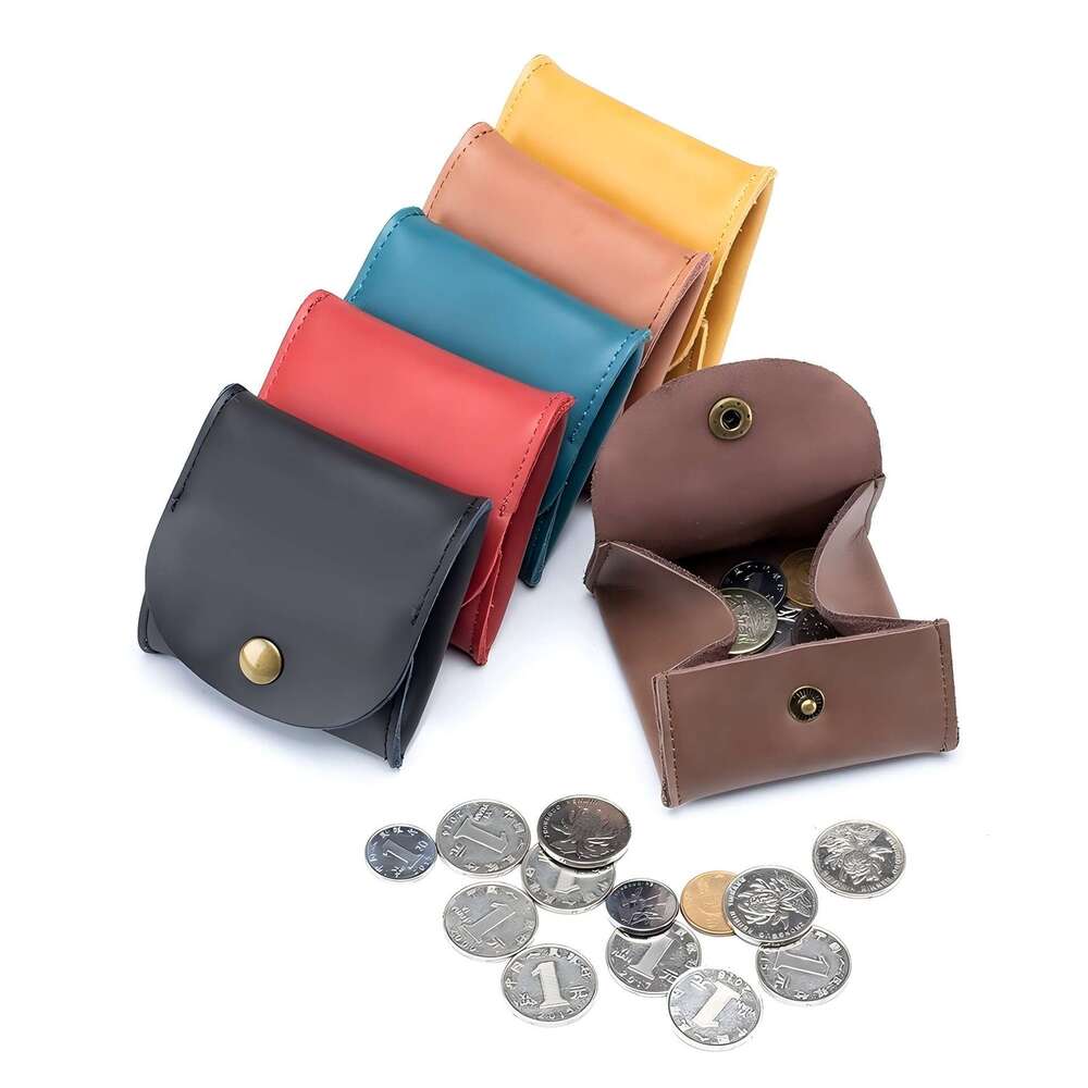 Japanese Style Cowhide Mini Earphone Ins Genuine Leather Wallet Small Storage Bag Coin Purse