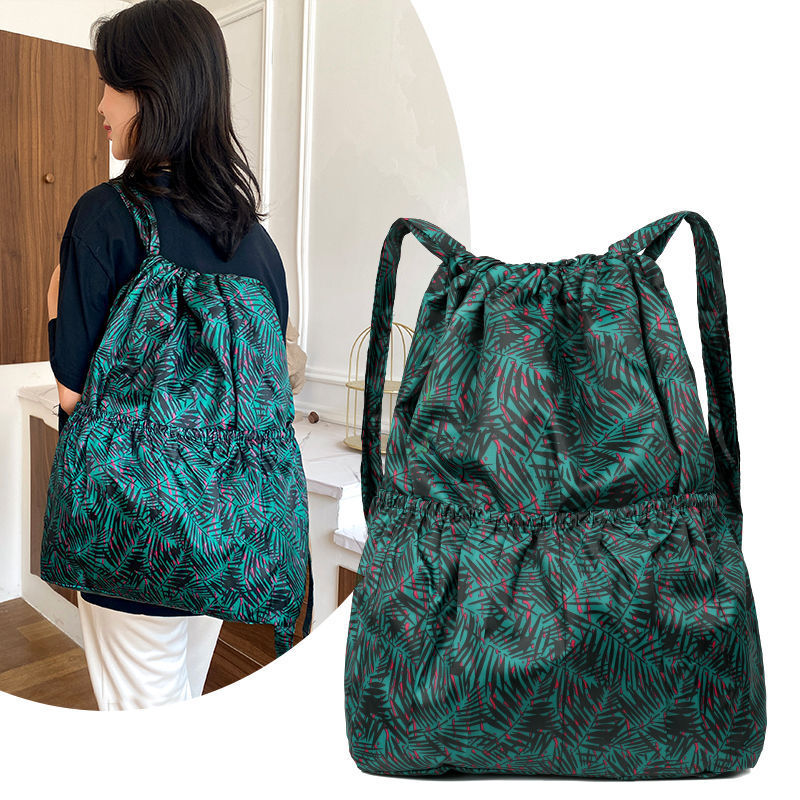 Free Shipping Backpack Versatile Nylon Drawstring Bag Outdoors Women Outdoor Sports Bag Large Capacity Designer Bag Mommy Bag Lightweight Travel Backp