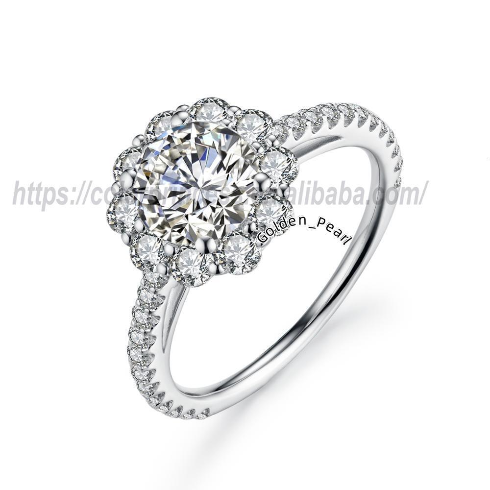 Gold White Gold Moissanite Engagement Rings for Women