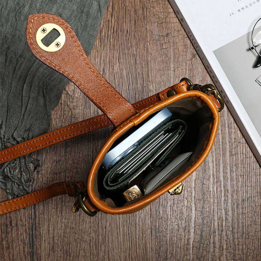 Quality Genuine Leather Crossbody Bag For Women Small Cow Skin Shoulder Fashion Phone Purse Female Promotion