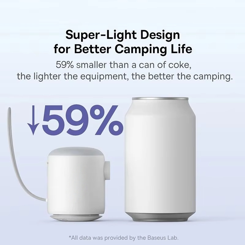 Camping Light Mini Air Inflator Pump 4000Pa Electric Air Pump USB Rechargeable Mini Inflate Deflate Pump for Air Mattresses Beds USB Battery Air Pumps