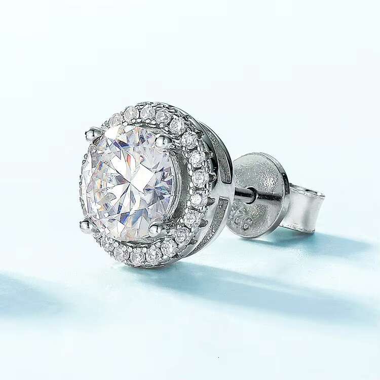 Wholesale Priced 1CT GRA Moissanite Diamond Jewelry Hypoallergenic 925 Silver Round Stud Earrings Fine Jewelry