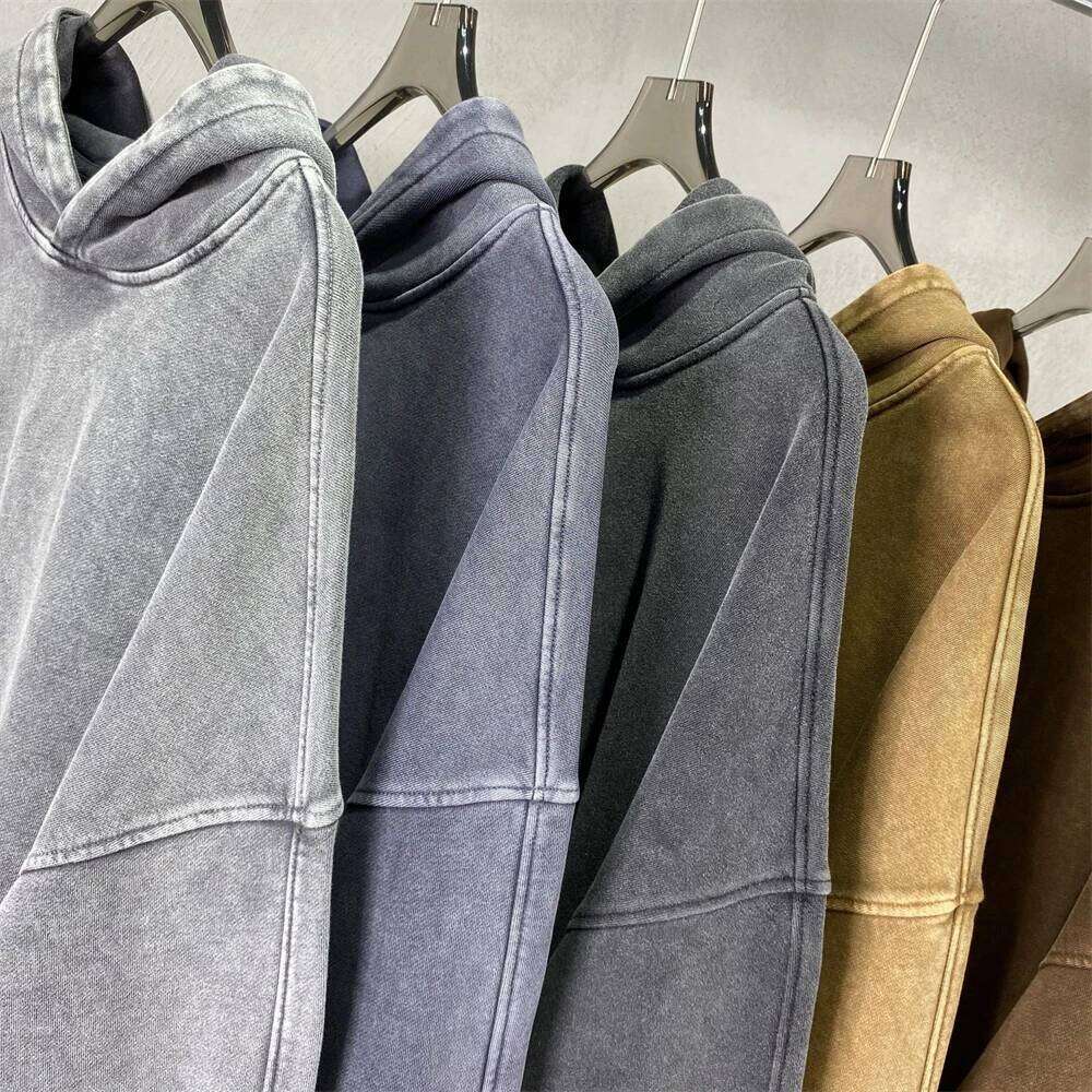 Coats Designer Women ZODF Vintage Batik Washed 420Gsm Cotton Hoodies For Men Unisex Heavyweight Loose Hip Hop Hooded Sweatshirts Pullovers Hy0696 Desi