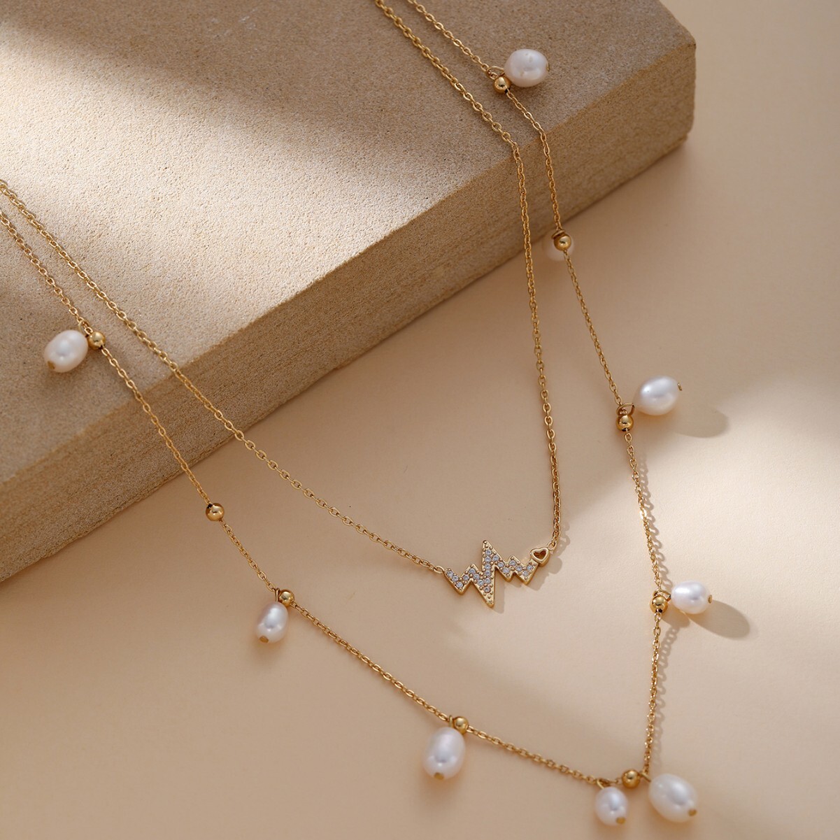 Satisfactory Starry Artificial Pearl Necklace 14k Gold Fairy Collarbone Chain Personality Fashion Classic Aesthetics