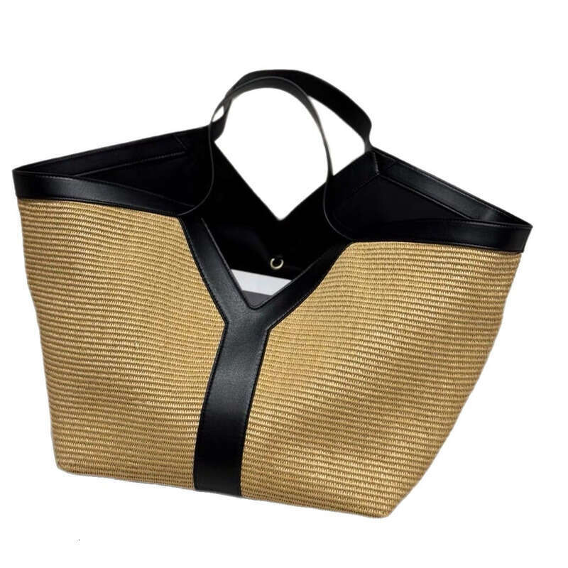 Straw Beach Tote New French Vacation Style Straw Woven High End Versatile Shoulder Handbag Large Capacity Tote Bag Crossbody Bag