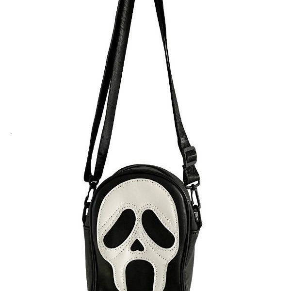 High Quality New Free Designer Bag Single Female Personality Funny Skeleton Male Halloween Ghost Face Crossbody Bag PU Fashionable Mobile Phone Should