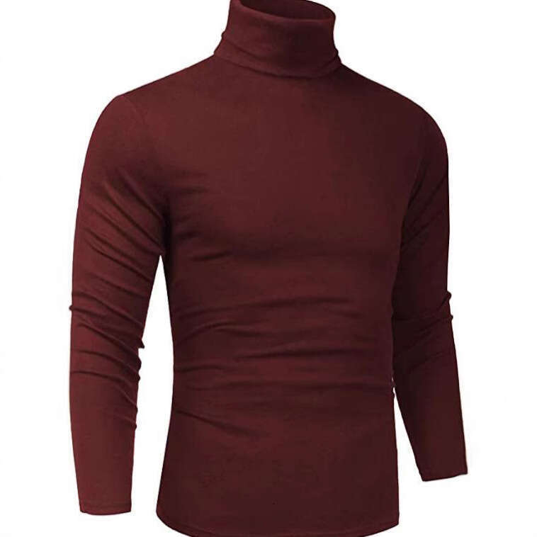 European Multi Youth Large Size High Collar Solid Color Hoodie Long Sleeve Spring and Autumn Winter Knitted Shirt 2025 Versatile New Trendy Clothing I