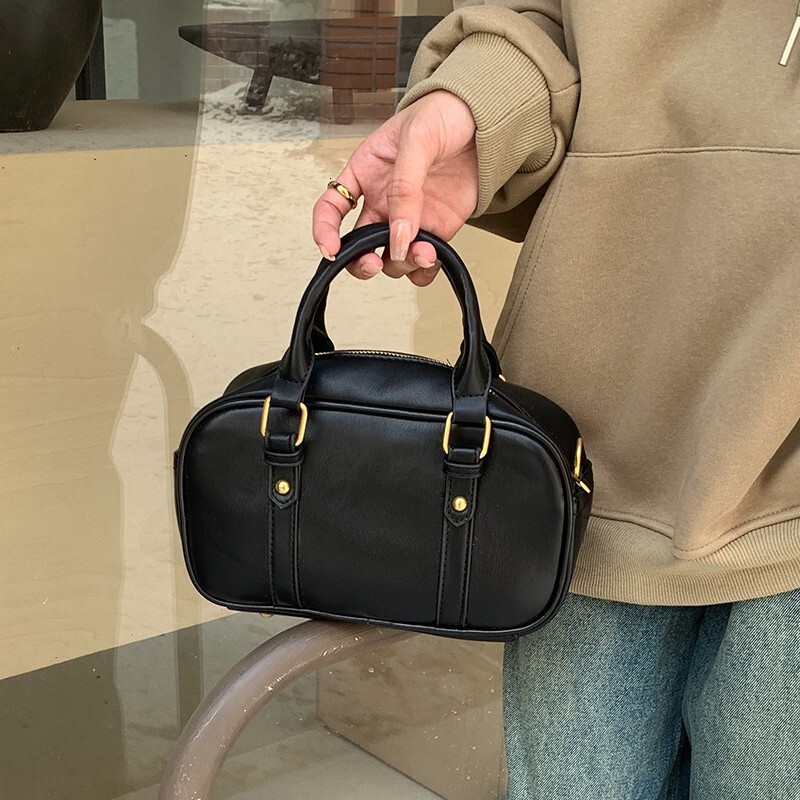 designer Milad Retro Commuter Bag Korean Style Messenger Bowling Bag for Women 2025 New Handbag Single Shoulder Crossbody Bag
