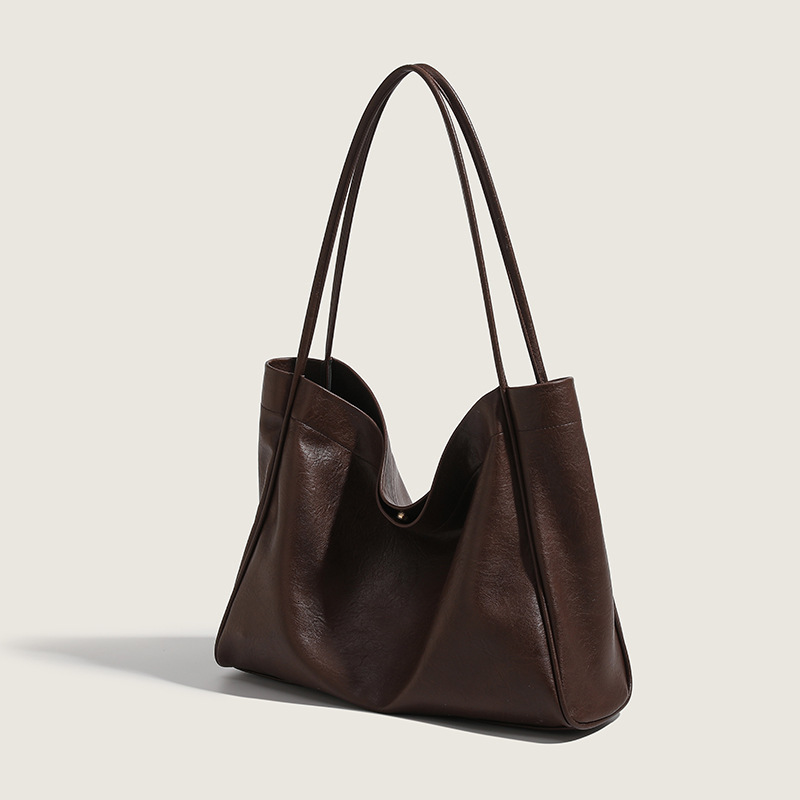 designer Milad Retro Tote Bag for Women 2025 New Trendy Shoulder Underarm Bag Textured Student Large Capacity Commuter Bag