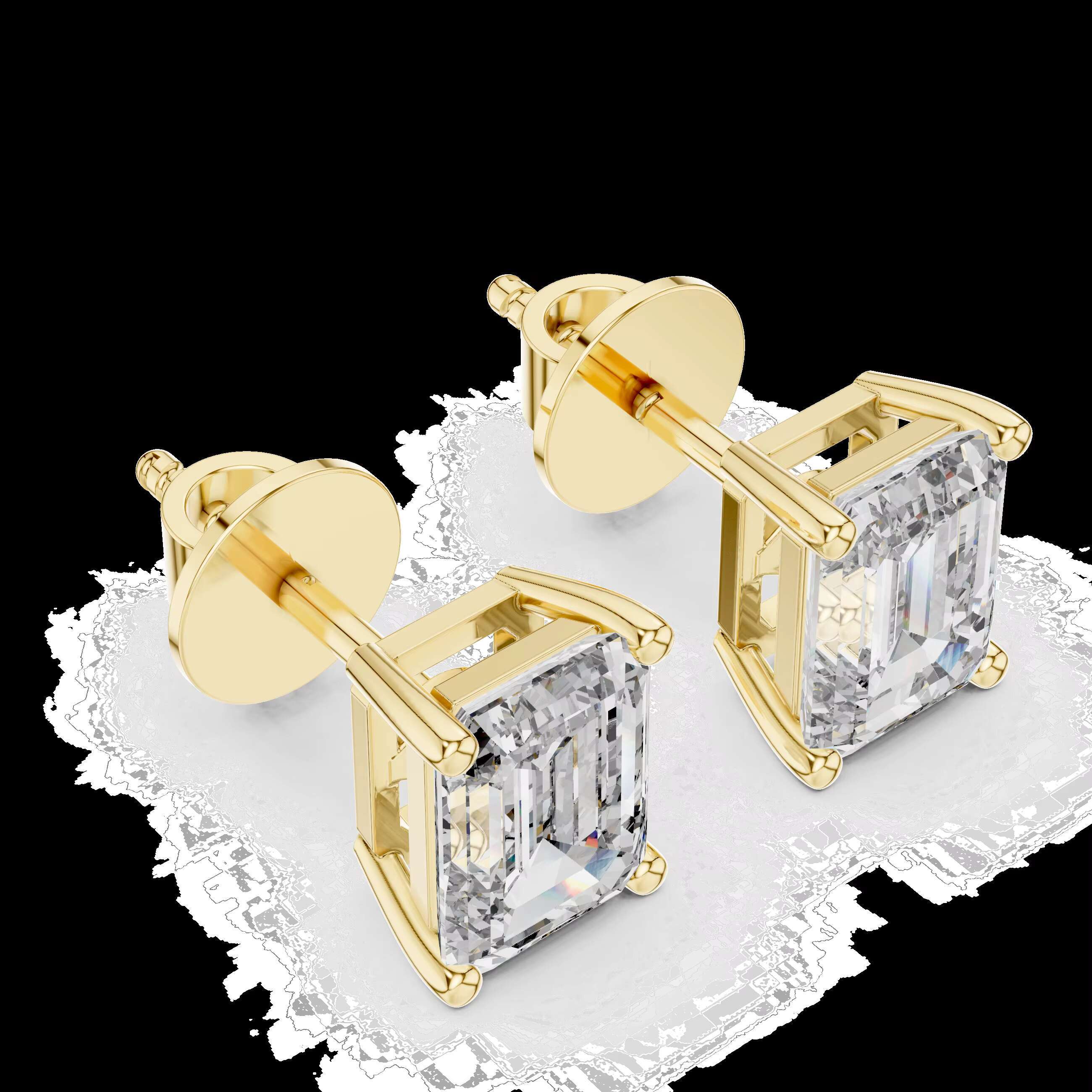 Exclusive 18K Moissanite Earring Designs in Rose Yellow and White Gold with Silver Accents for B2B Distribution