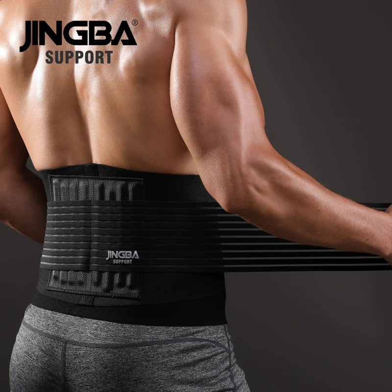JINGBA SUPPORT Men Waist Trainer Support Sauna Suit Modeling Body Shaper Belt Weight Loss Cincher Slim Faja Gym Workout Corset 250523