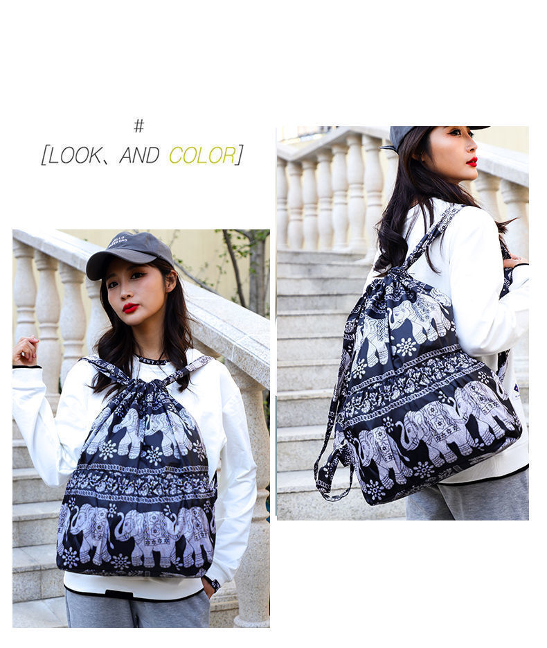 Free Shipping Backpack Versatile Nylon Drawstring Bag Outdoors Women Outdoor Sports Bag Large Capacity Designer Bag Mommy Bag Lightweight Travel Backp