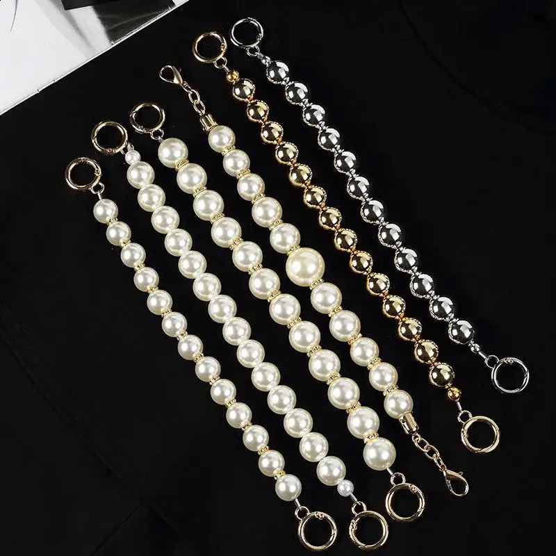 30-35cm Pearls Chain Strap For Handbag Handle Belts DIY purse Replacement Beaded Chain For Shoulder Bag Strap Bag Accessories 250530