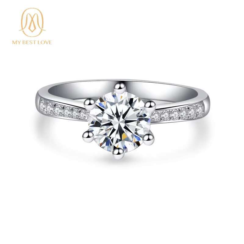 925 Sterling Silver Special Favor Decorative Moissanite Wedding Ring LDiamond Moissanite Ring for Women