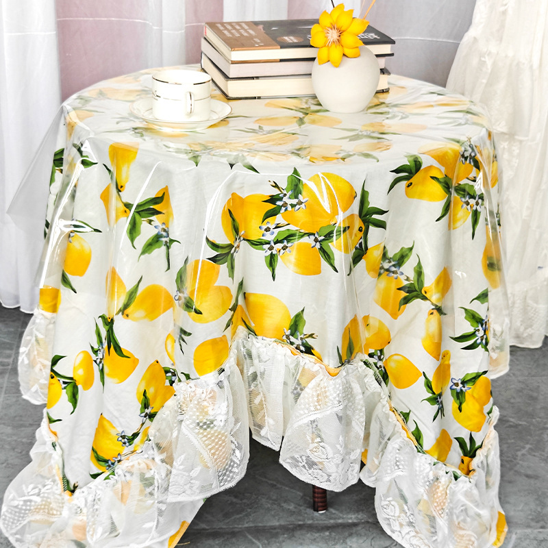 A613 light luxury tea table square tablecloth lace ruffle afternoon tea sun room sea view room pure cotton non-slip decorative cloth