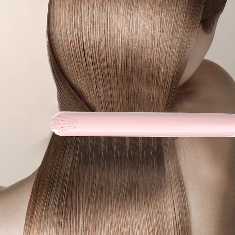 Pink Ceramic Flat Iron Hair Straightener For Smooth Finish Ceramic Floating Plates Quick Heat Up Pro Salon Curler Hair Wand 250529