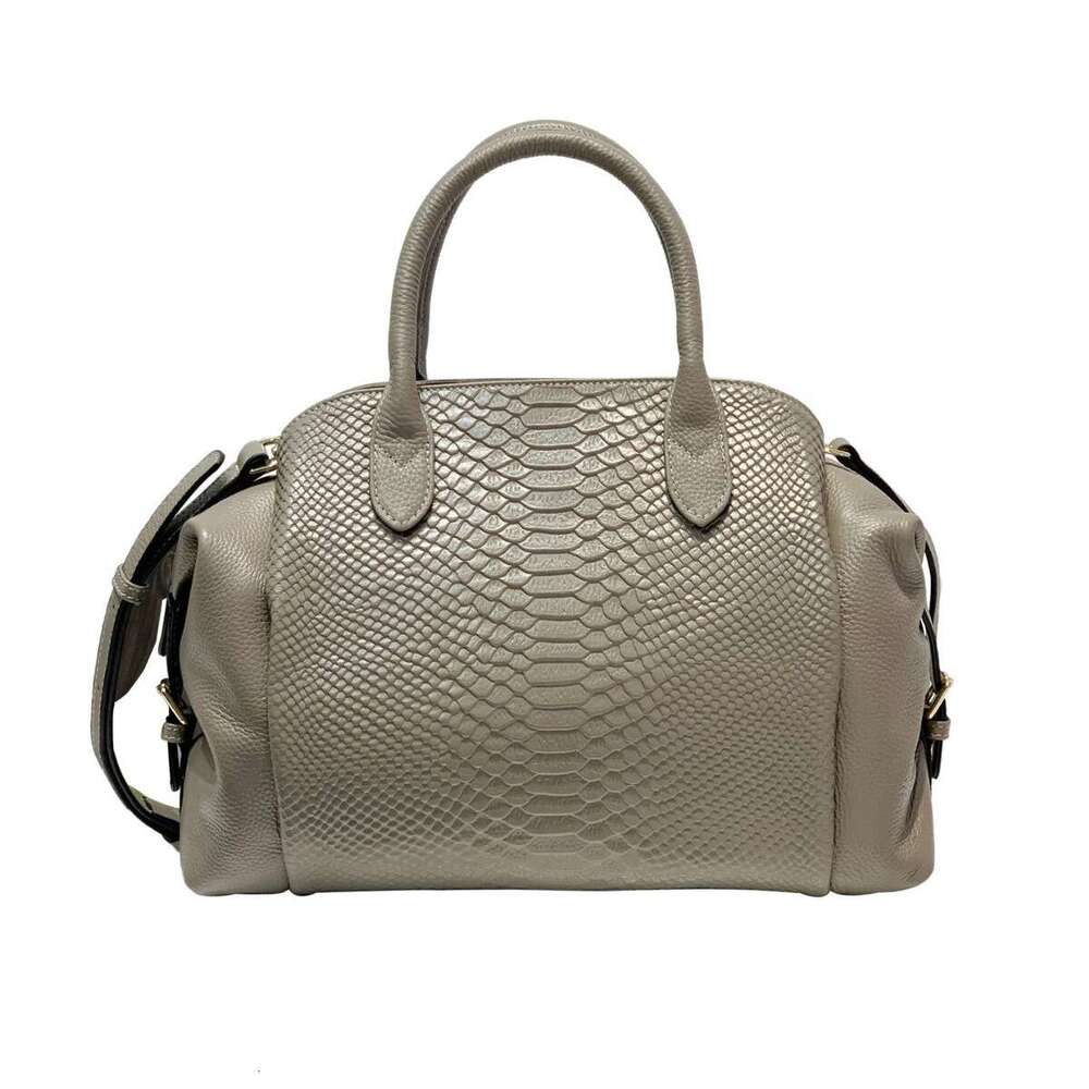 Genuine Leather Women s High End Luxury Crocodile Pattern Large Capacity Crossbody Tote Boston Bag Handbag