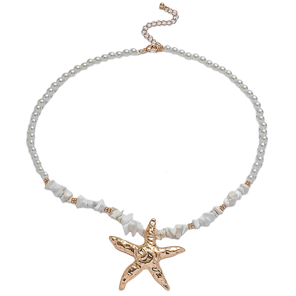 Shell necklaces, fashionable and personalized bead decorations, beach imitation pearls, starfish shells