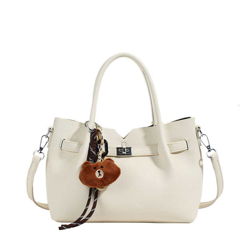 designer Vintage Large Capacity High-Quality Texture Handbag Mother-Daughter Bag 2025 New Spring Shoulder Crossbody Bag Versatile Bucket Bag