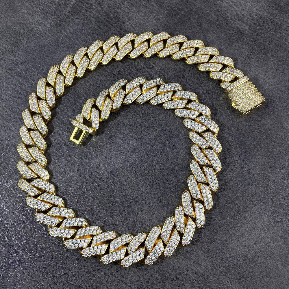 Quality 2-Row Round Hip Hop Jewelry Fancy Cuban Chain Men's and Women's Necklace