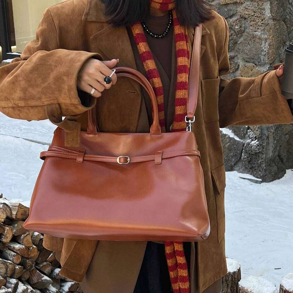 Motingsome Designer for Women High Quality Travel Bags Natural Cowhide Bag Roomy Casual Tote Fashion Lady Purses New