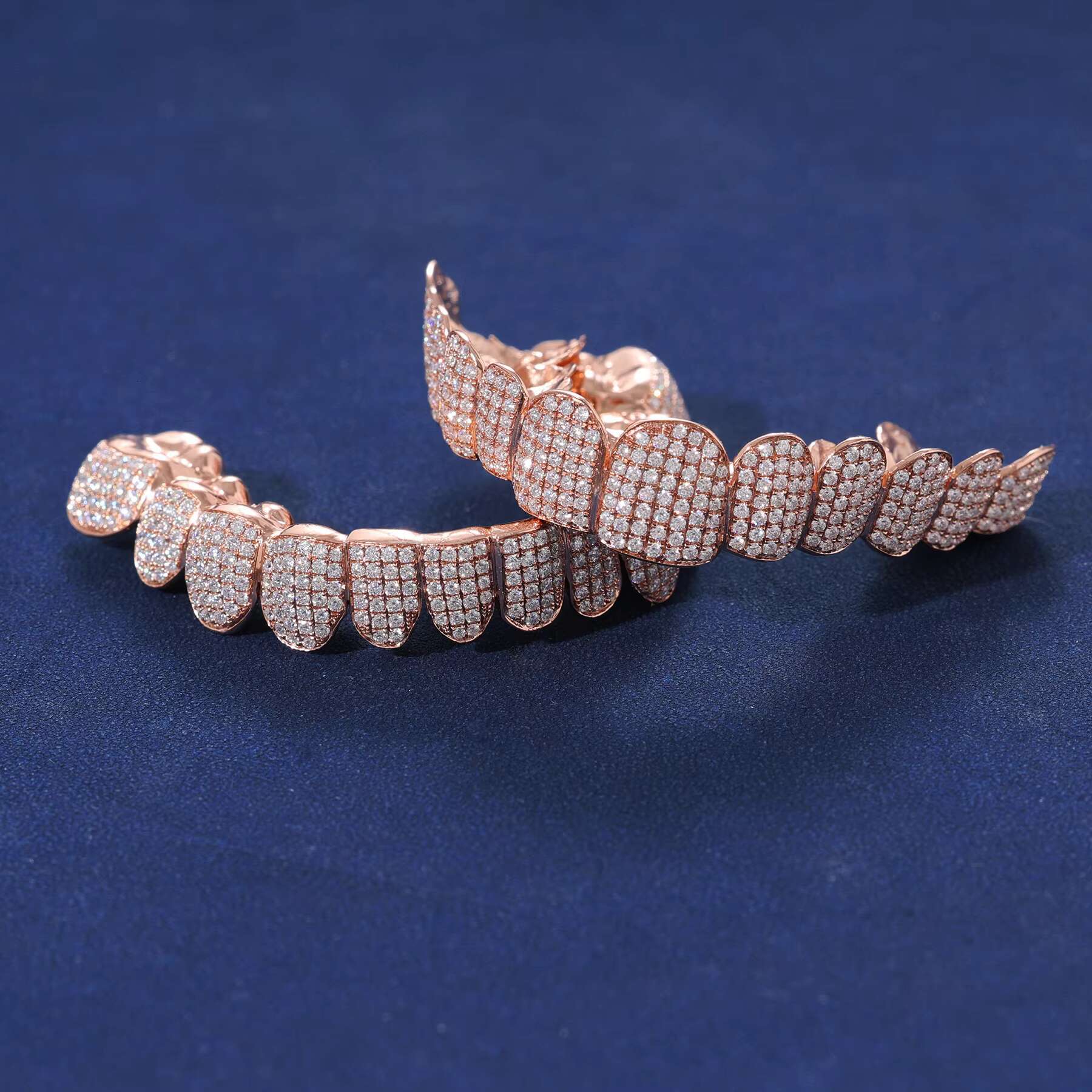 High Quality Custom Individuation Grillz Teeth 925 Silver VVS D Moissanite Diamond Tooth Sharp Cool Braces Iced Out Jewelry
