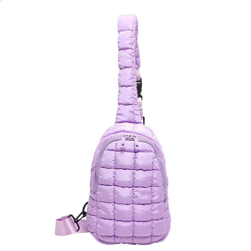 Women Padding Crossbody Bag Adjustable Strap Plaid Quilted Bag Large Capacity Simple Shoulder Bag Female Commute Bag 250528