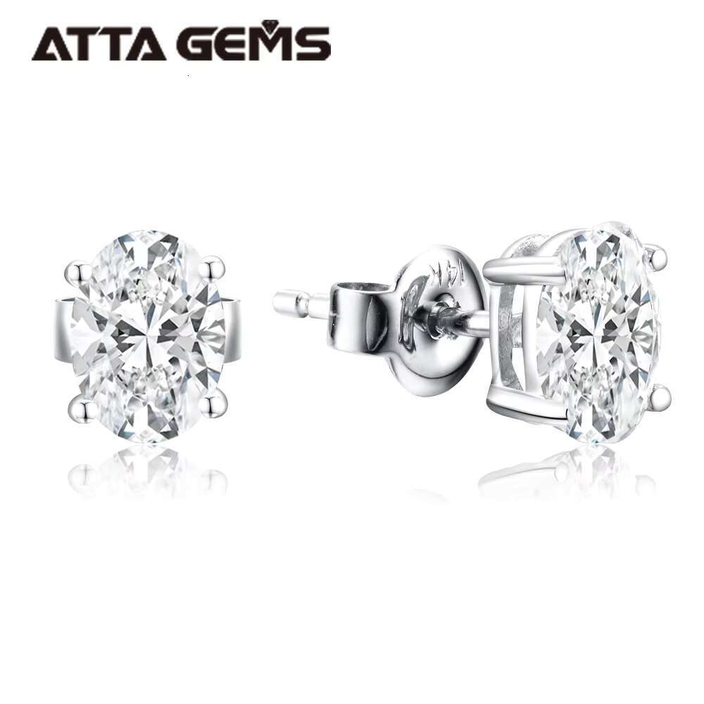 14k 18k Gold Custom Luxury Design Oval 7*5mm D Color VVS Moissanite Hoop Earrings Fine Jewelry for Her With GRA Certificate