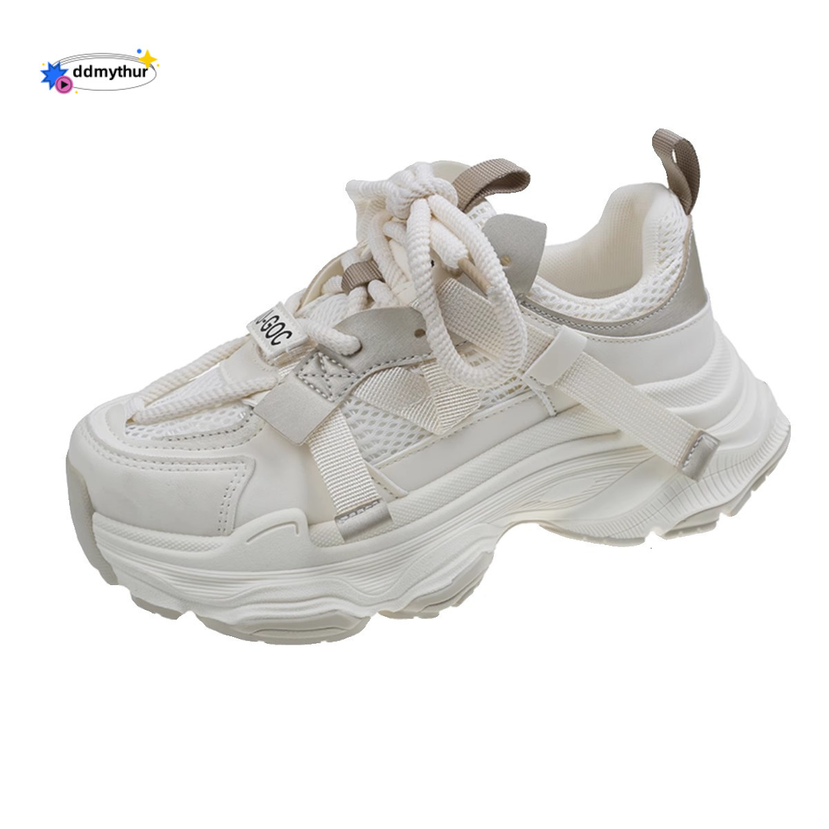 Mesh Dad for Women, Thick Sole Platform, 2025 Spring New Versatile Small Height Increasing Casual Women's Shoes ddmythur