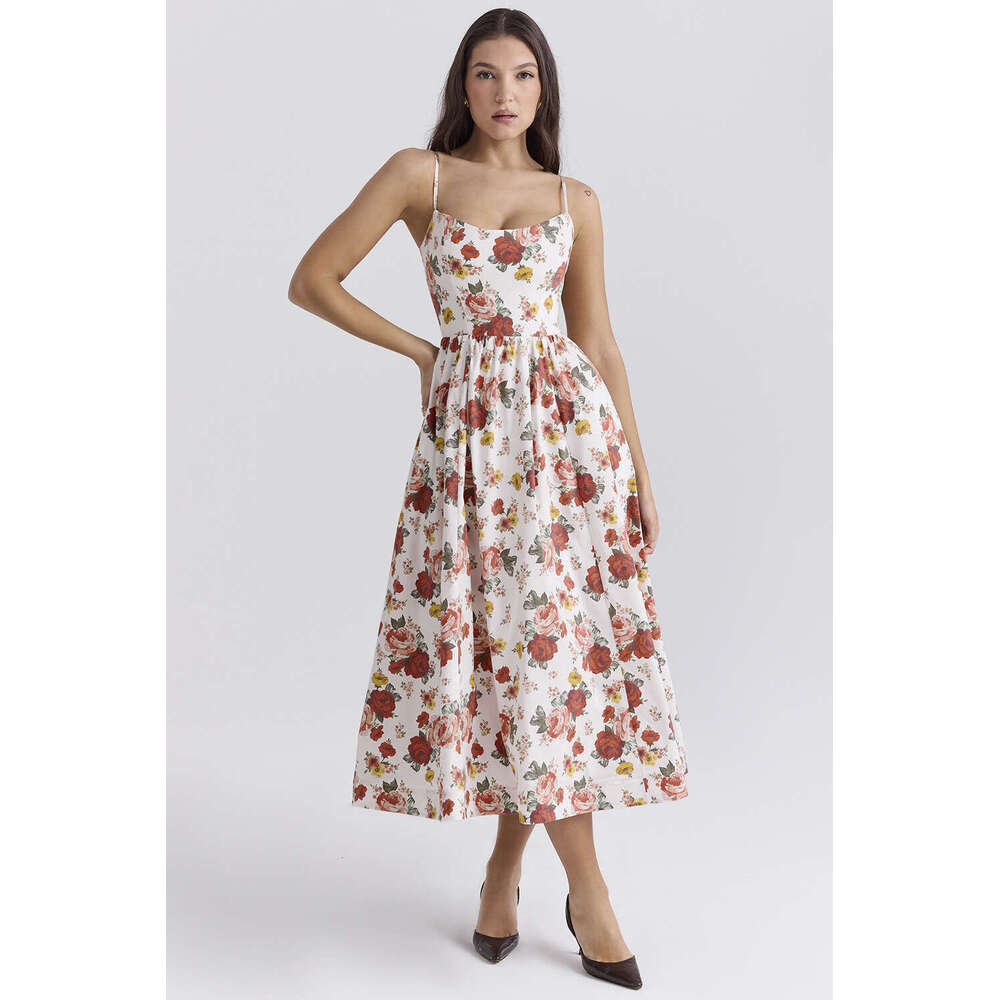 Women's long summer sexy backless camisole gentle style women's dress 2025 new casual fashion trend clothing