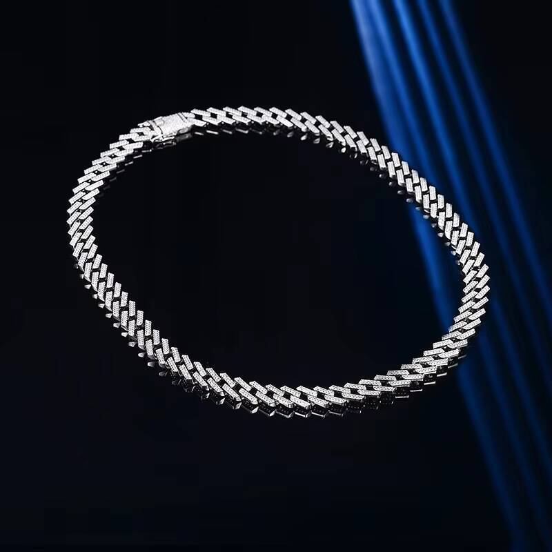 Sier Hip Hop Cuban Men's Chain Jewelry