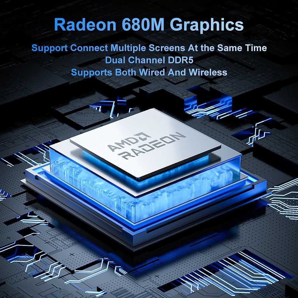 FIREBAT A6 Mini PC AMD R7 6800H Dual Band WiFi6 BT5.2 16GB 512GB Desktop Windows 11 Gaming Computer Mini PC X250602
