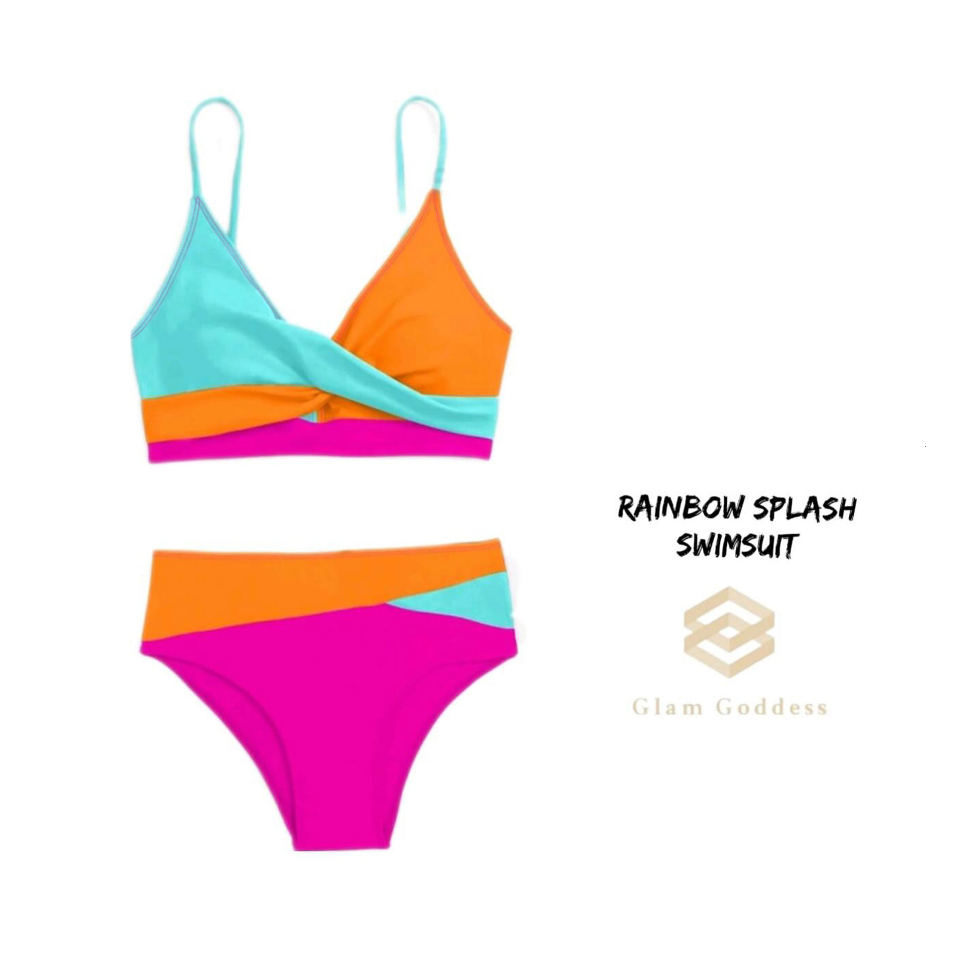 Outdoor Summer Beach Sexy Womenfree Shipping 2025 New Designer Shoes Huludao 2025 New Swimsuit Split Splicing Color Contrasting Beach Bikini