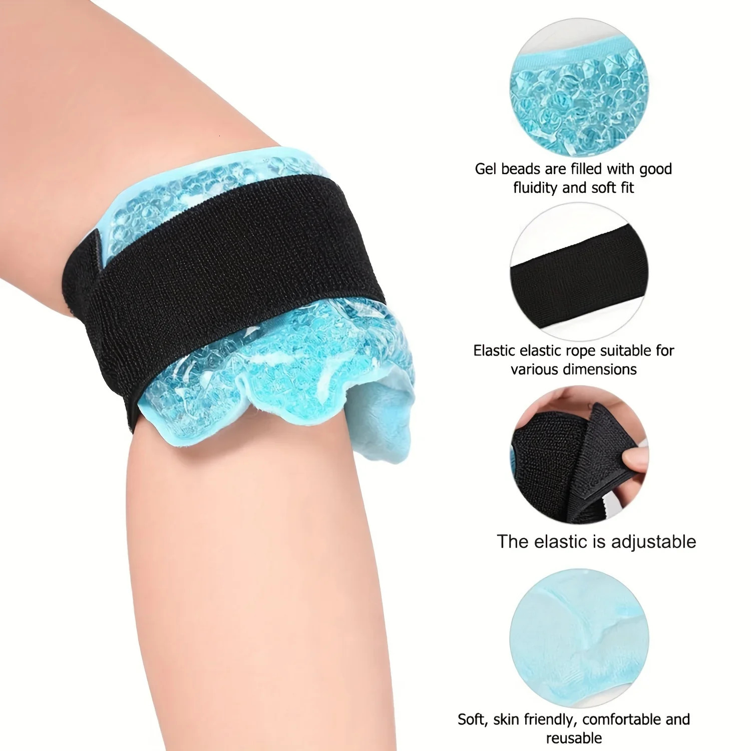 Ankle Foot Ice Pack Wrap for Injuries Reusable Gel Bead Personal Care Products Support Pad 250530