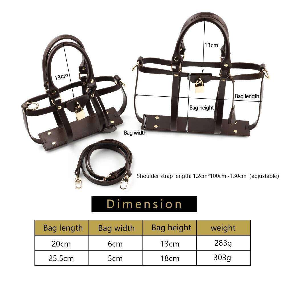 Leather Encasement Conversion Kit Hollow Handmade Tote Messenger Set Adjustable Crossbody Shoulder Strap for Bag