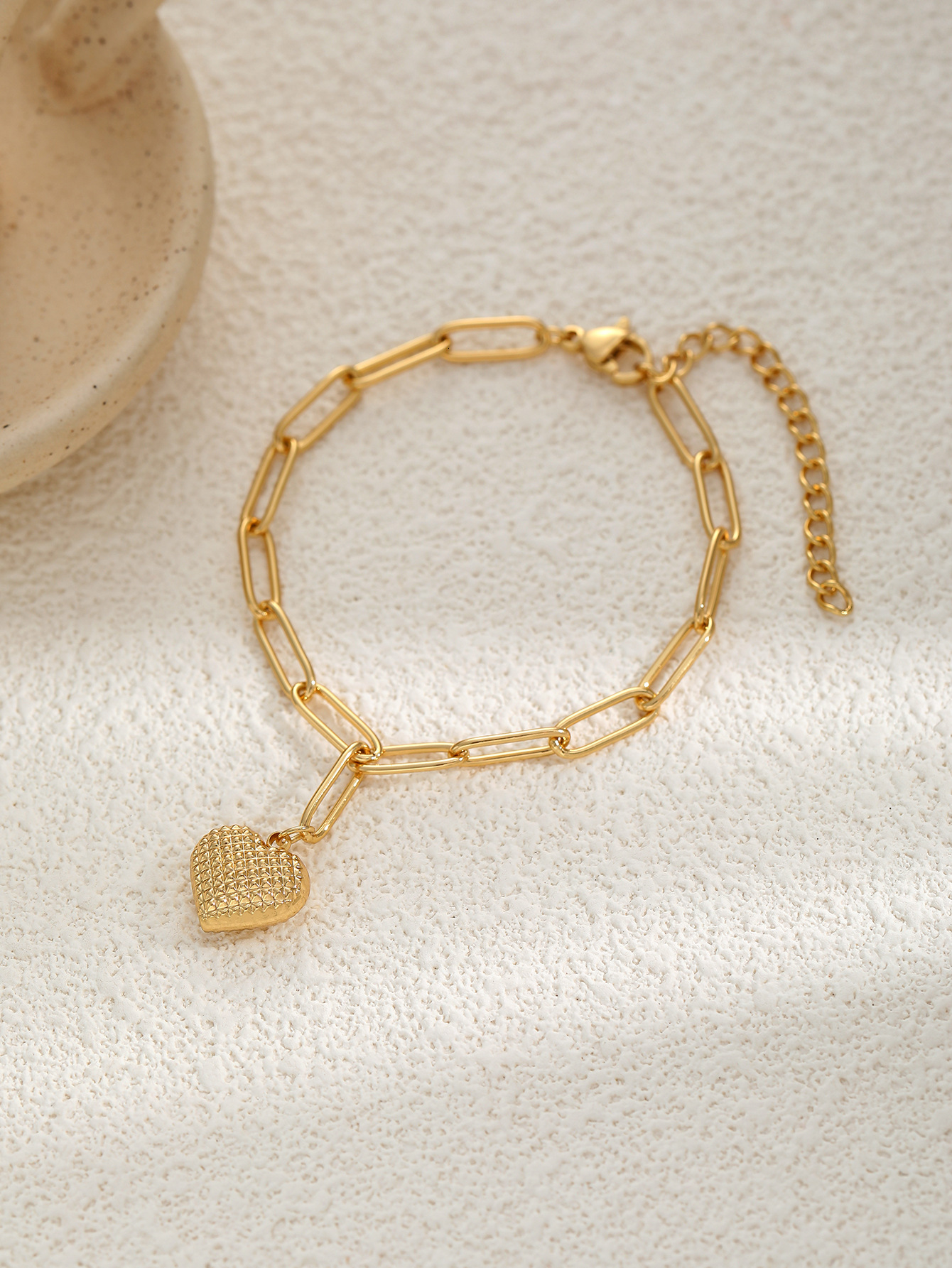 Fashion for Women Ins Korean Elegant Sweet Simple Peach Heart Pendant Bracelet